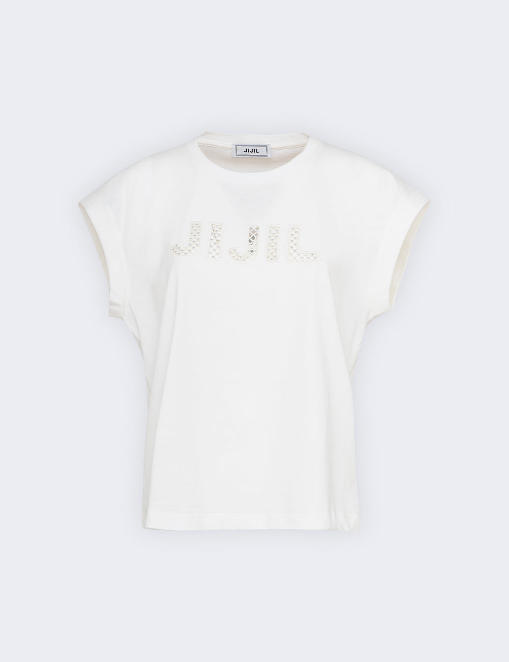 Jijil T-shirt logata con strass Soddisfazione Garantita