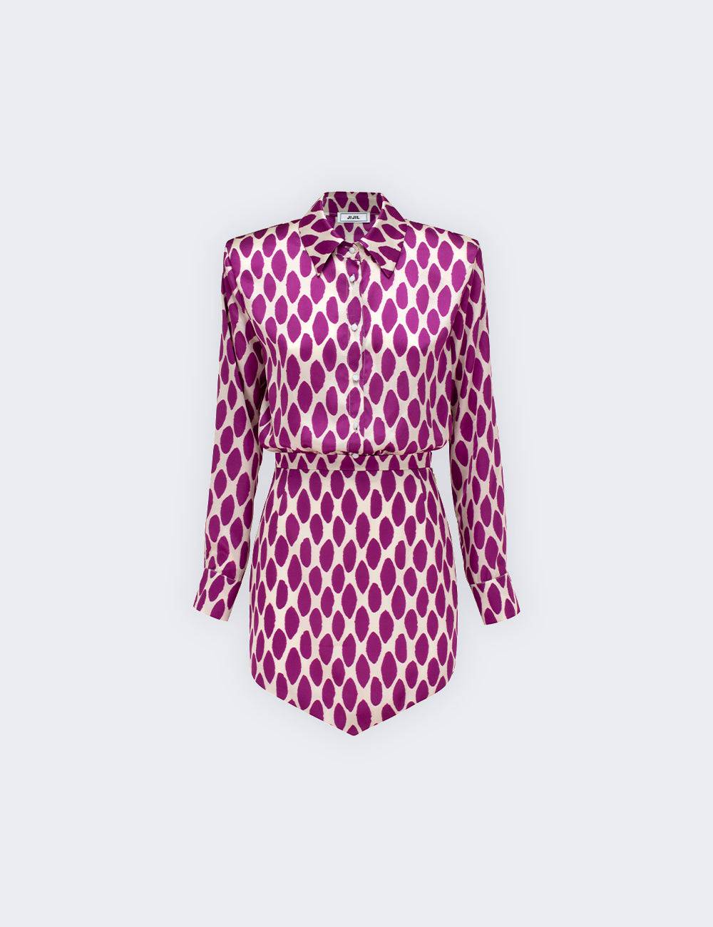 Jijil Abito a maniche lunghe con collo a camicia Consegna Veloce