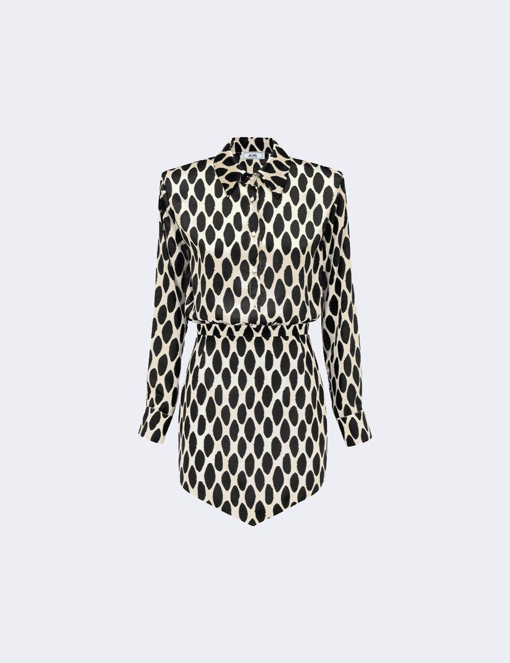 Jijil Abito a maniche lunghe con collo a camicia Consegna Veloce