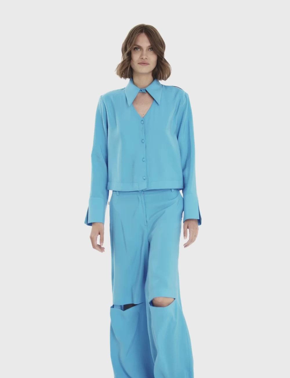 Jijil Blusa con scollo fronte retro Outlet