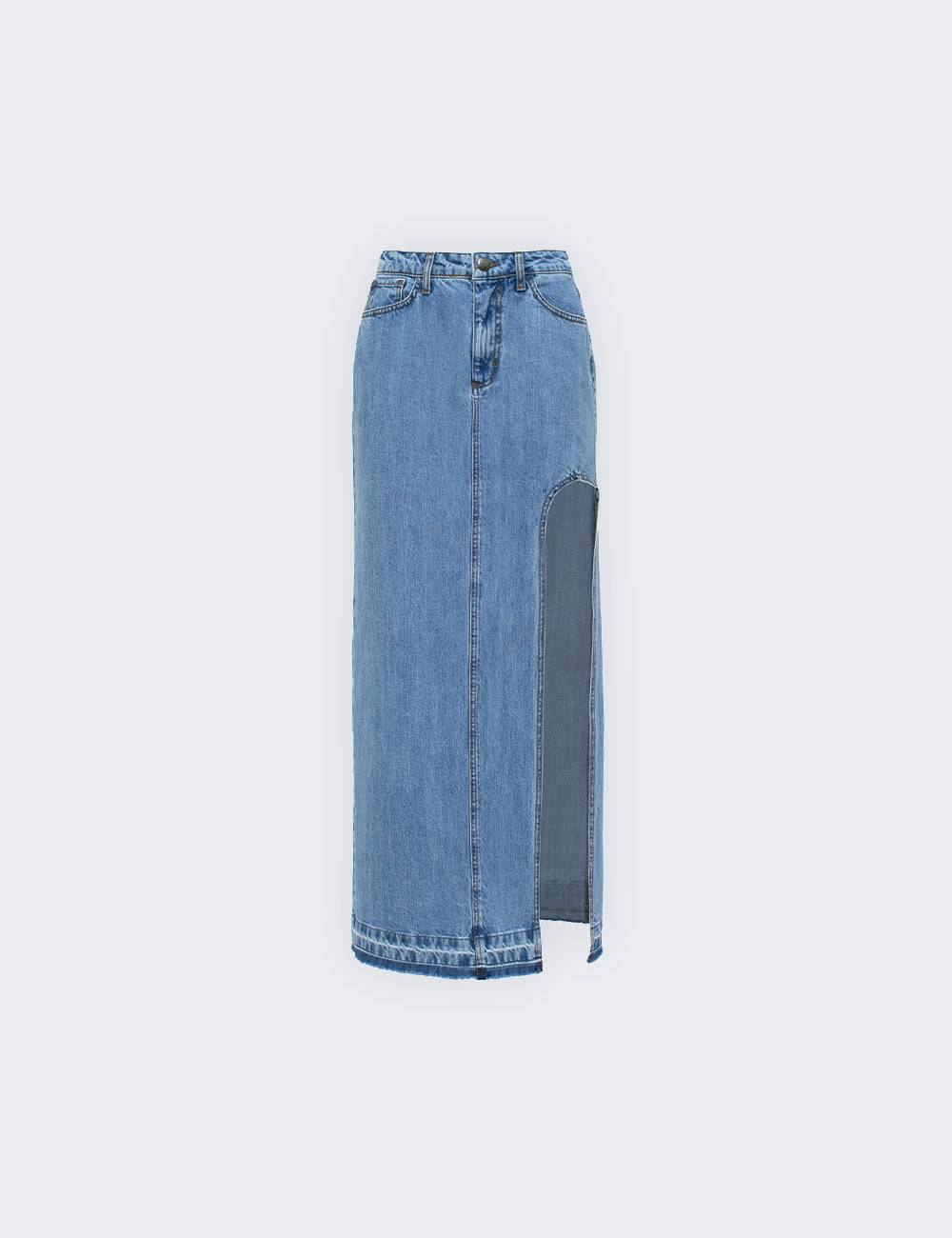 Jijil Gonna lunga in denim Saldi Di Fabbrica