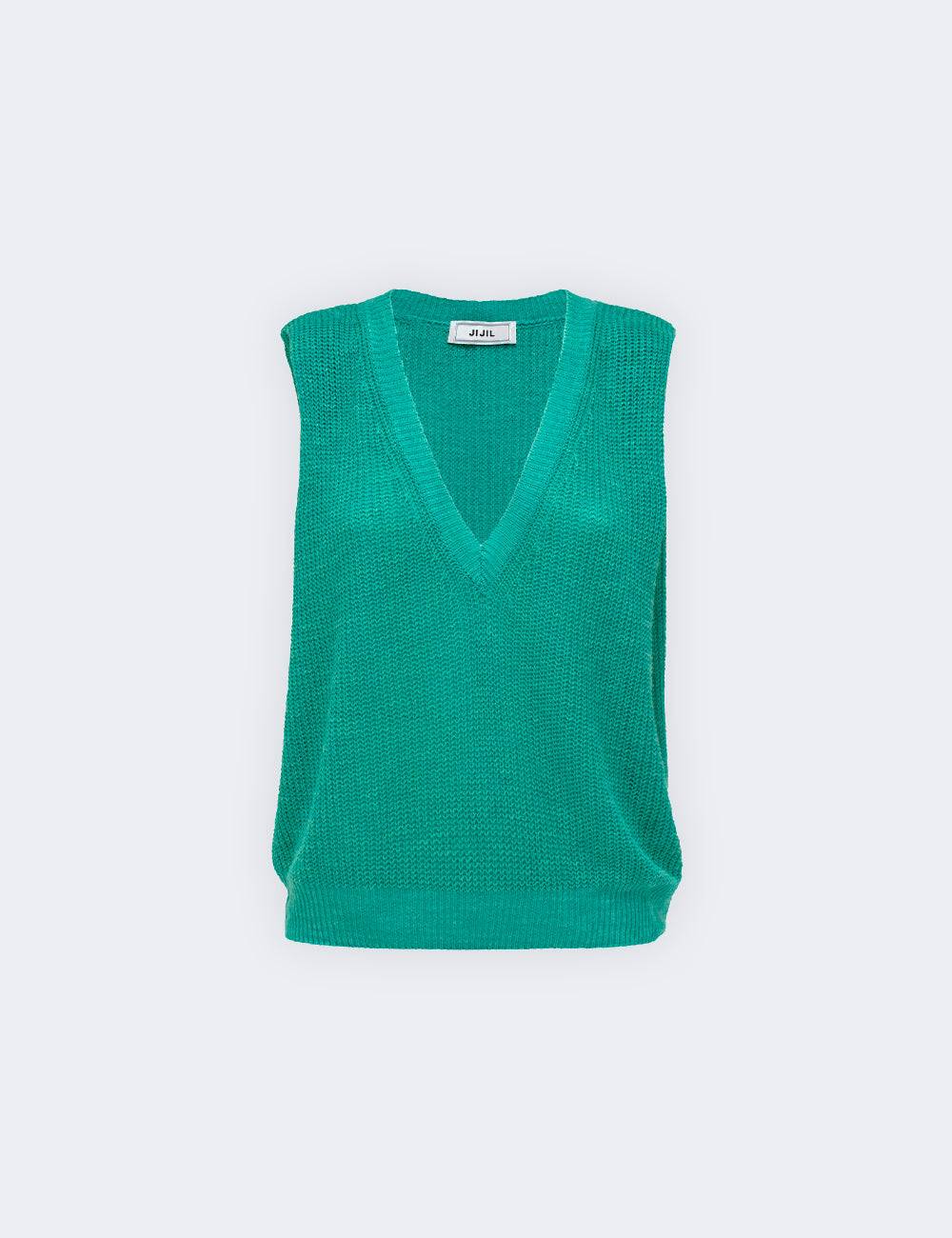 Jijil Maglia smanicata con scollo a V Moda