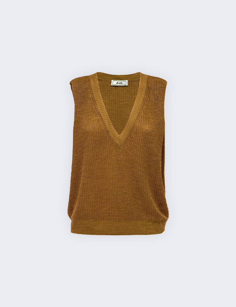 Jijil Maglia smanicata con scollo a V Moda