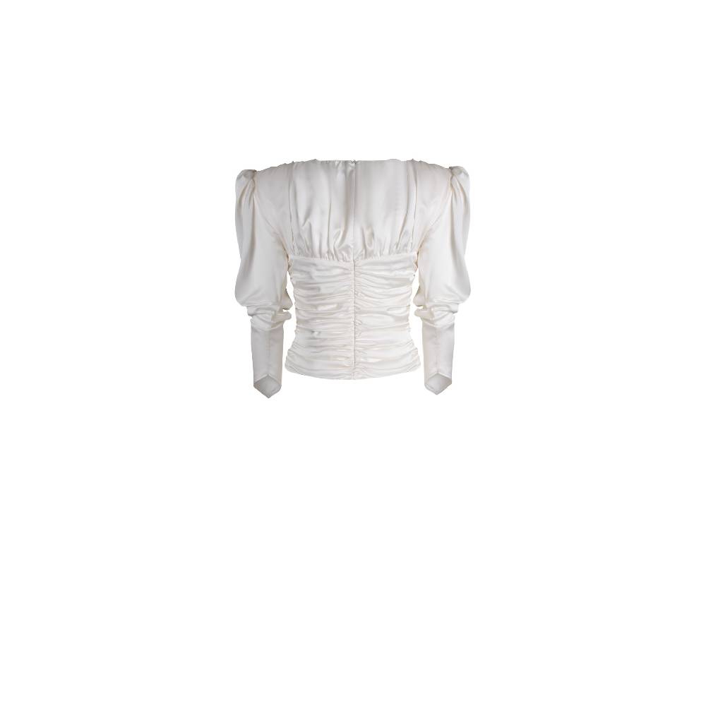 Nineminutes SS22-THE PAOLINA TOP CHAMPAGNE Sconto