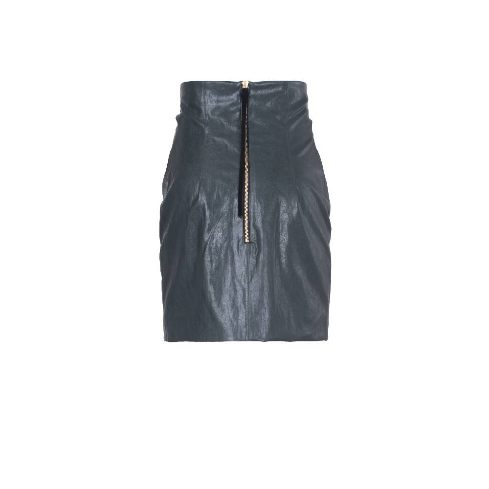 Nineminutes FW20.21 – THE RHO SKIRT LEATHER GREEN Outlet
