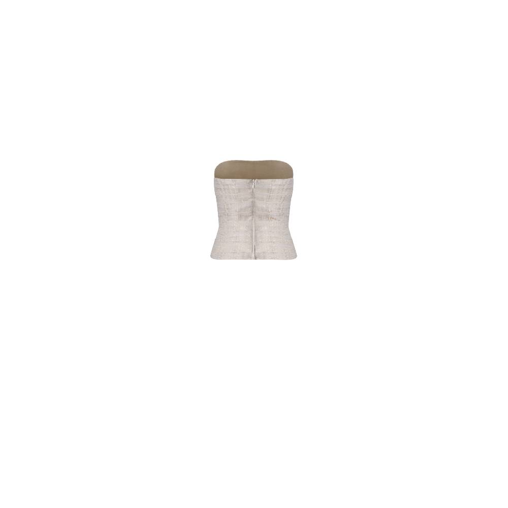 Nineminutes REVERSIBLE – THE LUCY TOP GOLD LINEN Sconto