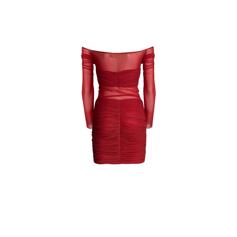 Nineminutes REVERSIBLE – THE BARDOT DRESS MESH ORANGE Italy