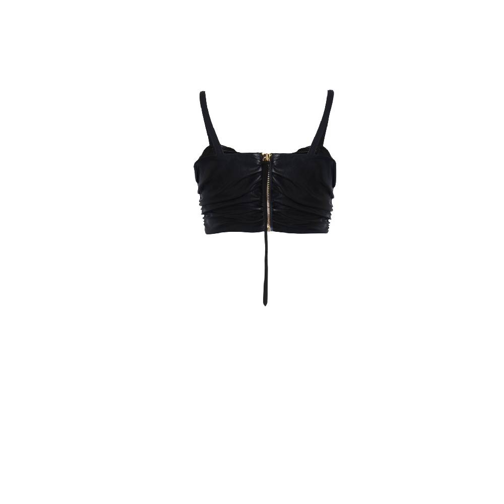 Nineminutes IMNOTPERFECT – THE BRA LEATHER BLACK Negozi Online