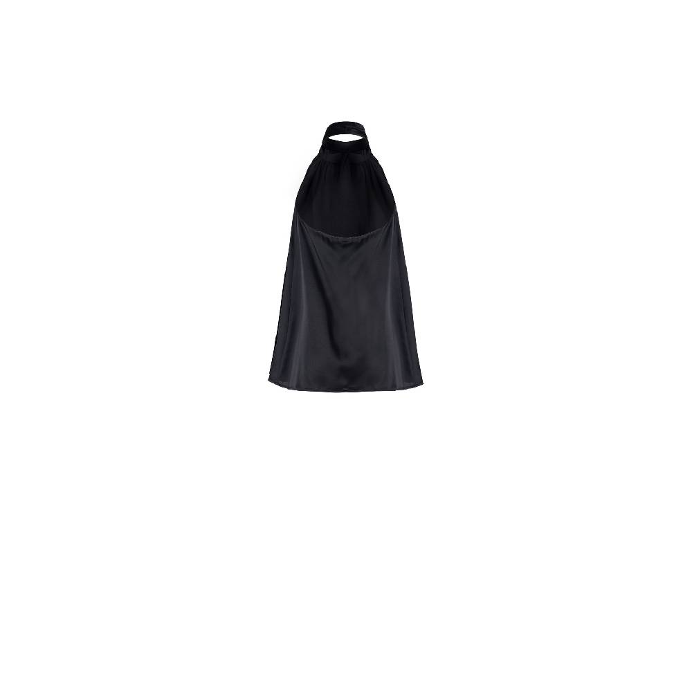 Nineminutes RESORT23 – THE ELVIRA TOP BLACK Vendita Calda