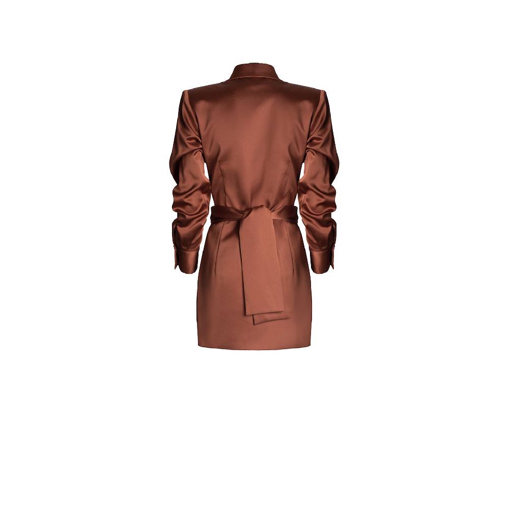 Nineminutes FW22.23 -THE GIA MIDI DRESS BRONZE Convenienza