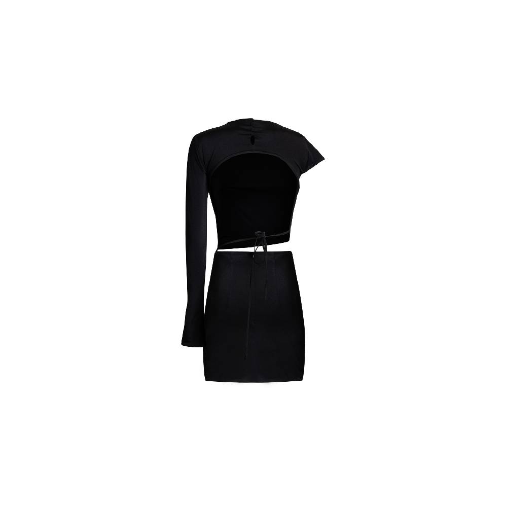 Nineminutes REVERSIBLE – THE BIBI DRESS LYCRA BLACK Nuovo