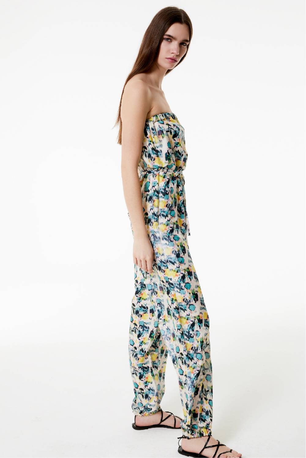 Kristina Ti LIA - Silk jumpsuit Watercolor Italia