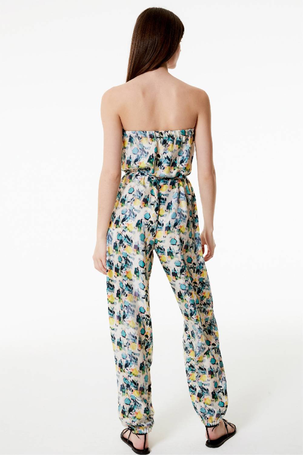 Kristina Ti LIA - Silk jumpsuit Watercolor Italia