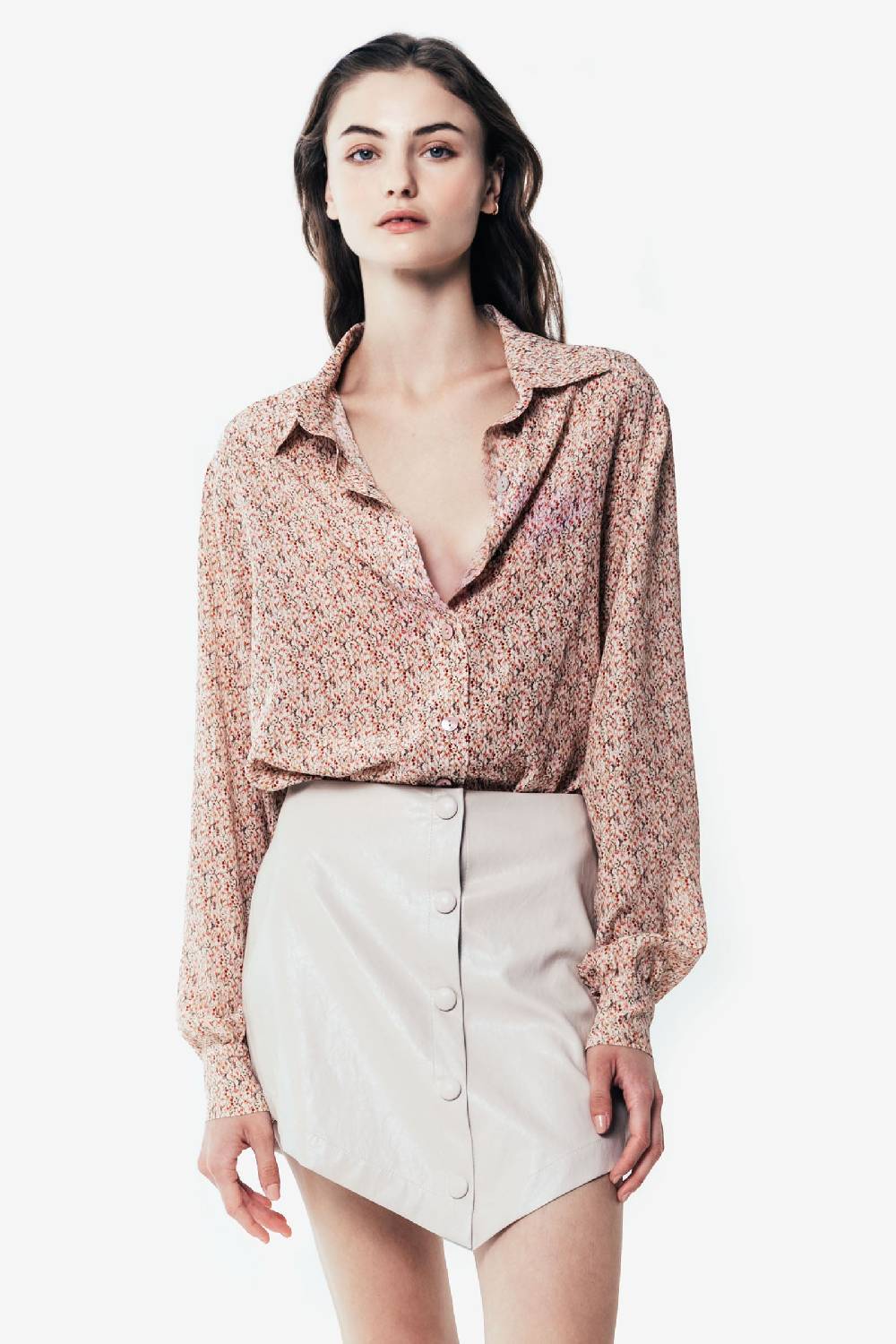 Kristina Ti CAMELIA - Eco-leather miniskirt Outlet