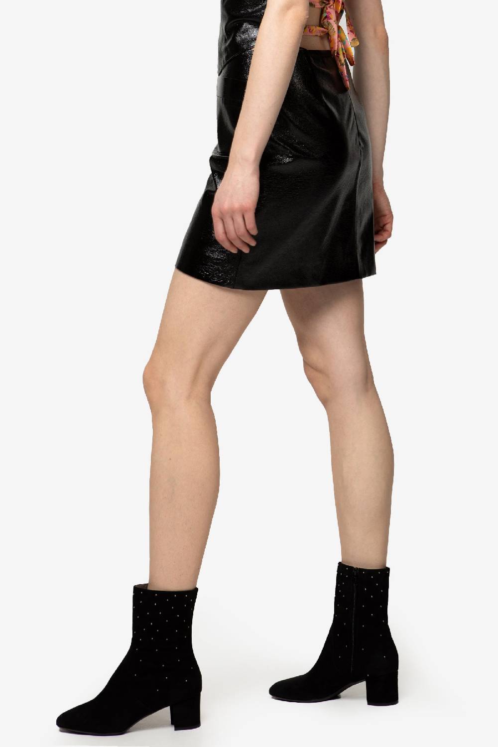 Kristina Ti LOUISA - Vinyl mini skirt Vendita Calda