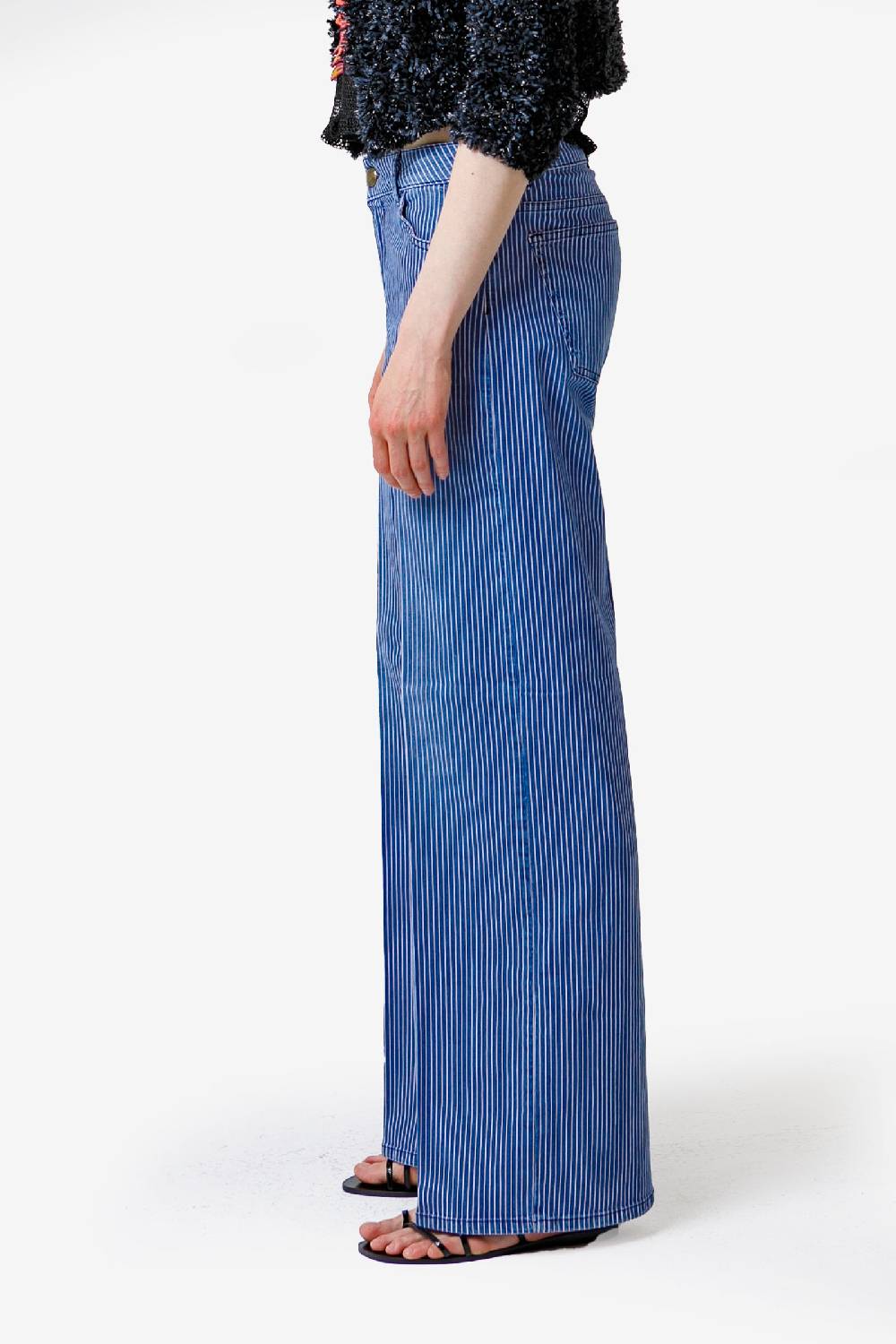 Kristina Ti TABITA - Striped low waist jeans Vendita Economica