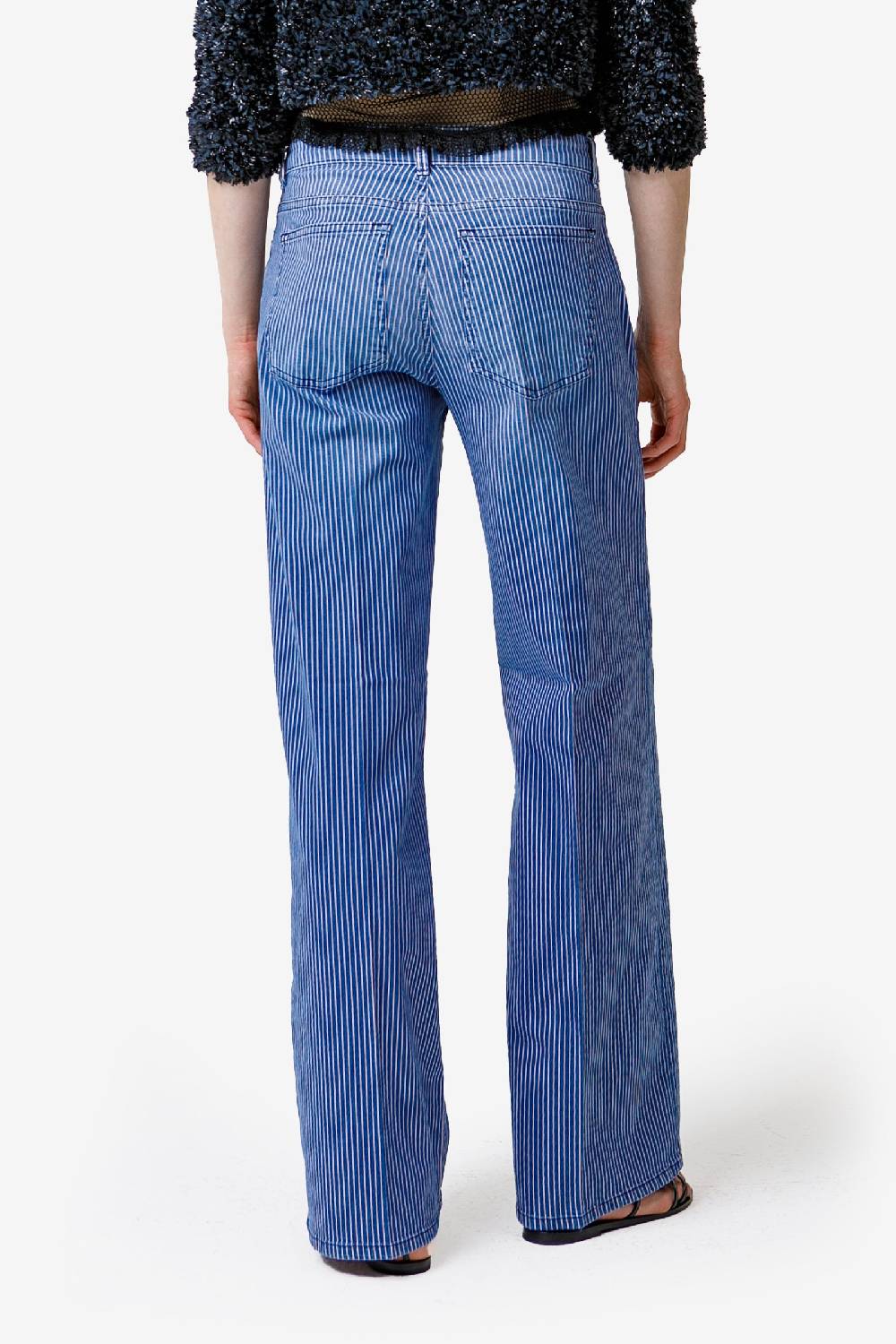 Kristina Ti TABITA - Striped low waist jeans Vendita Economica