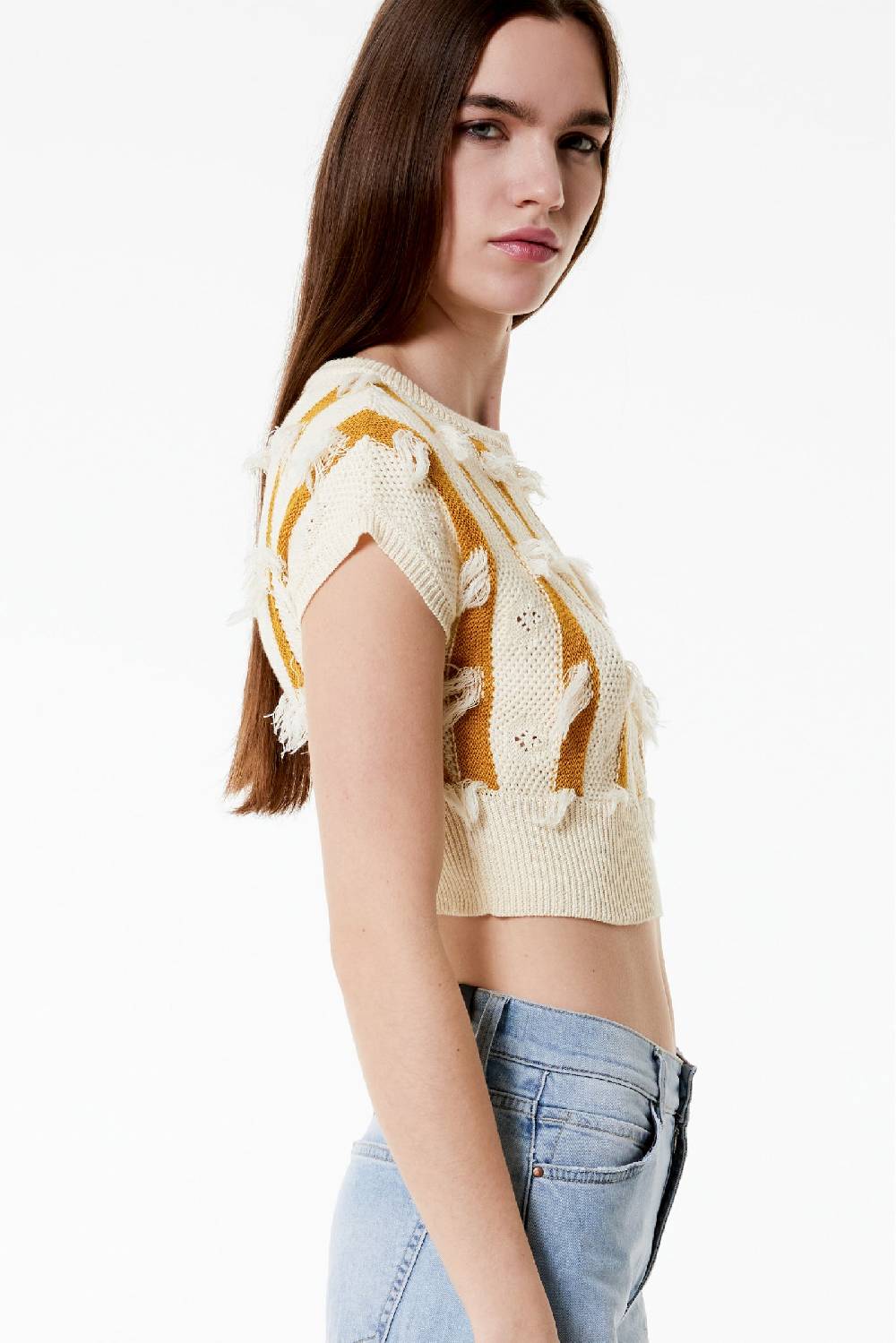 Kristina Ti ALMA - Knitted crop top Fringe 2025