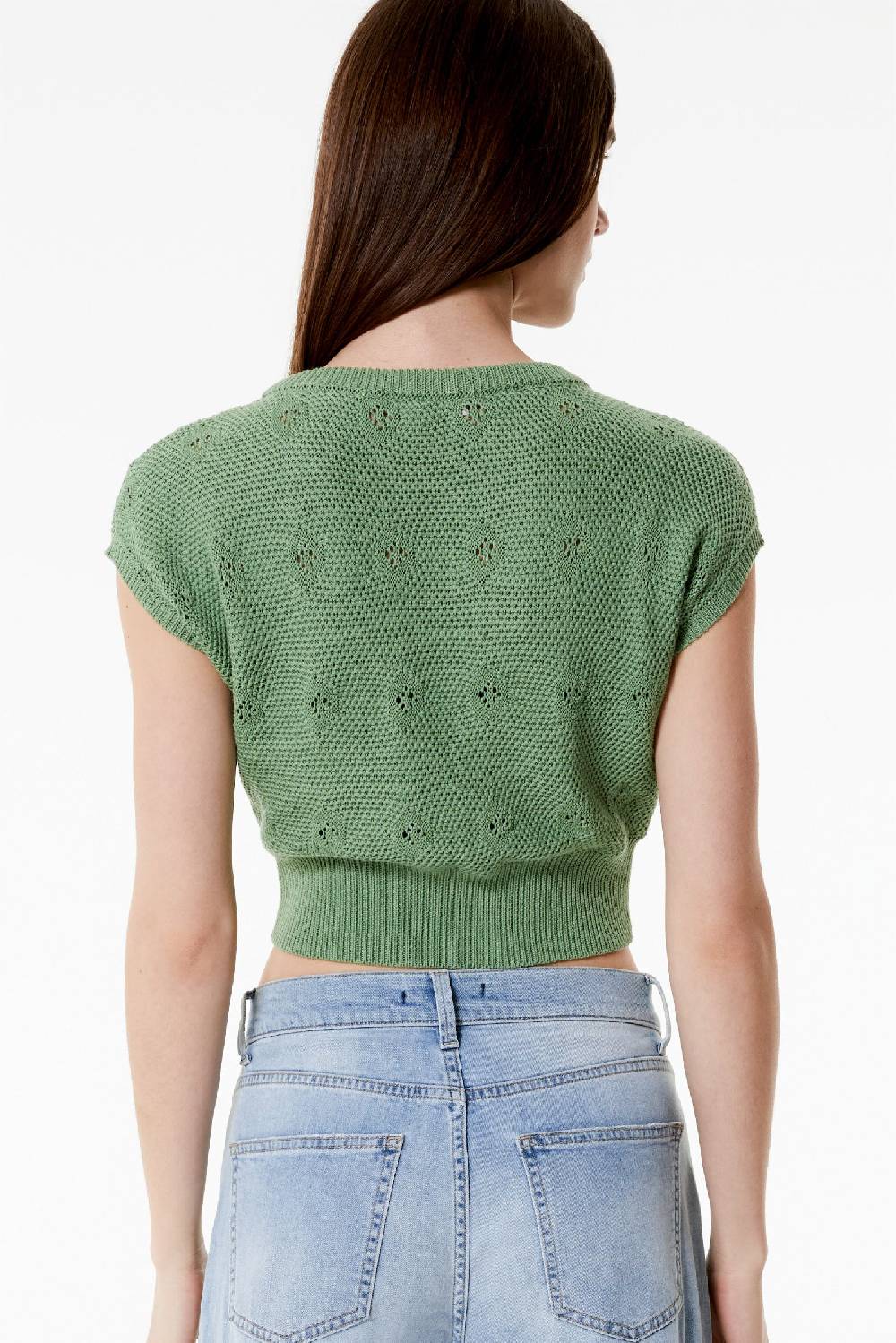 Kristina Ti TEA - Knitted crop top Fringe Nuovo