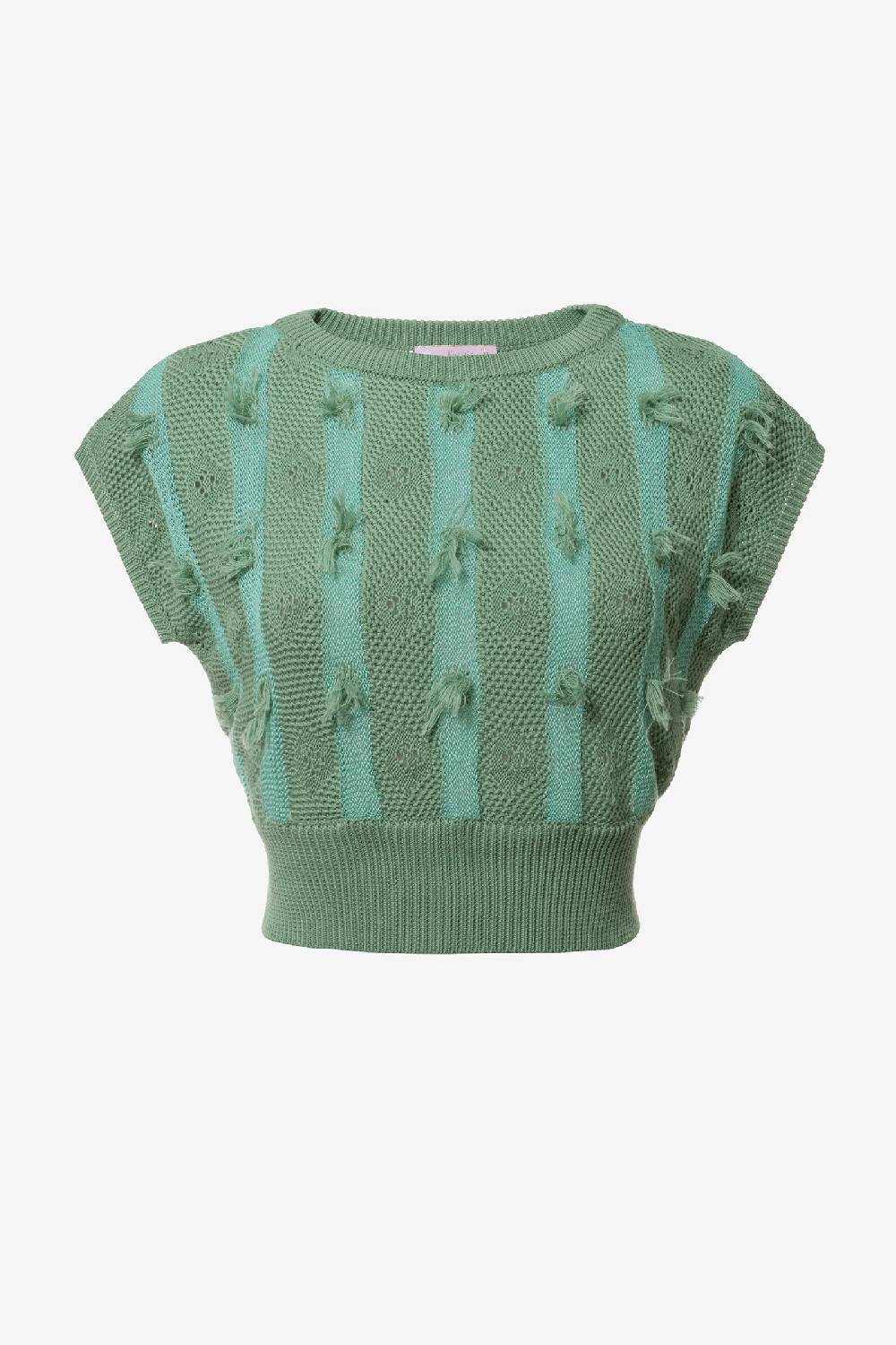 Kristina Ti TEA - Knitted crop top Fringe Nuovo