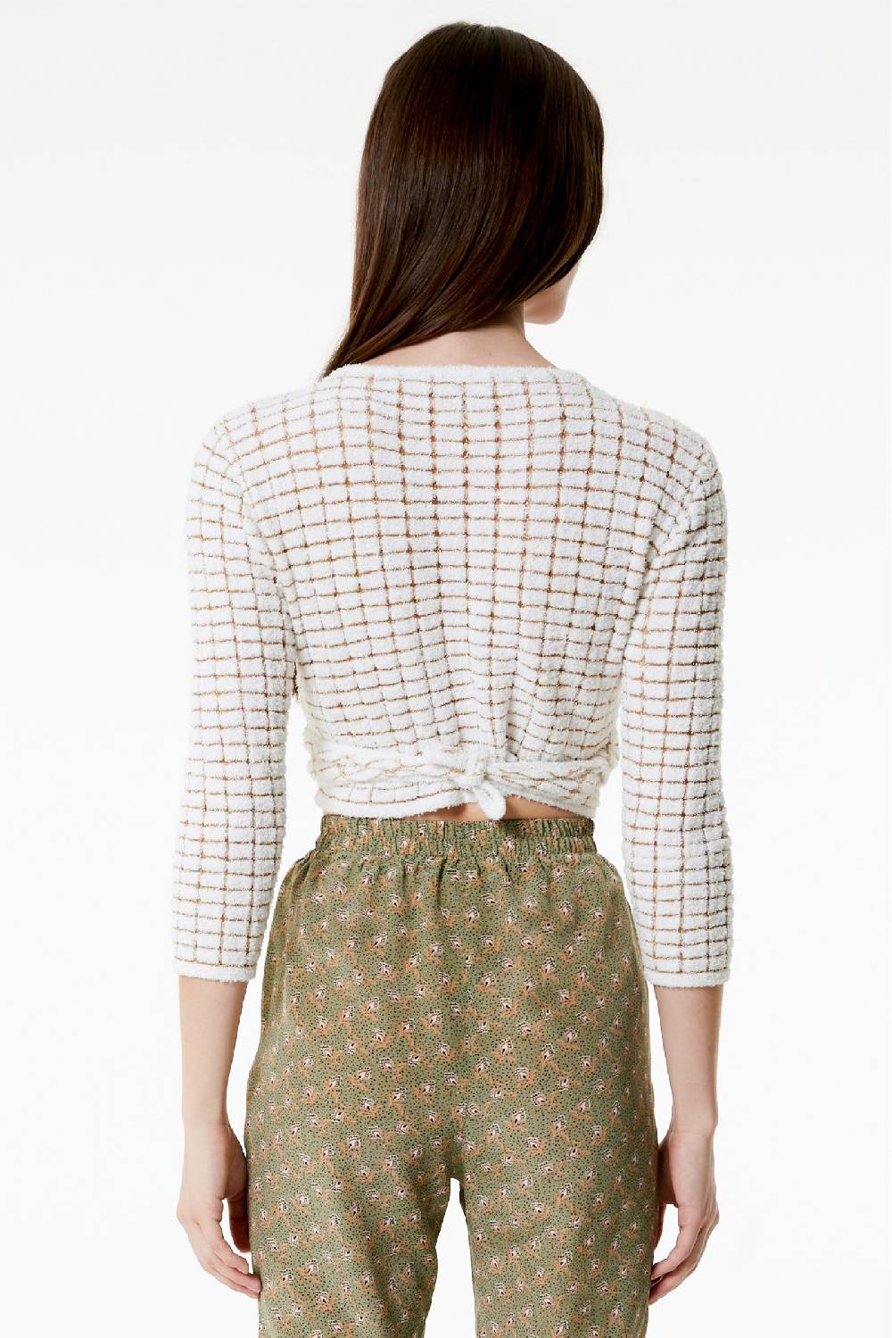 Kristina Ti ALICE - Crop cardigan Goldy Consegna Veloce