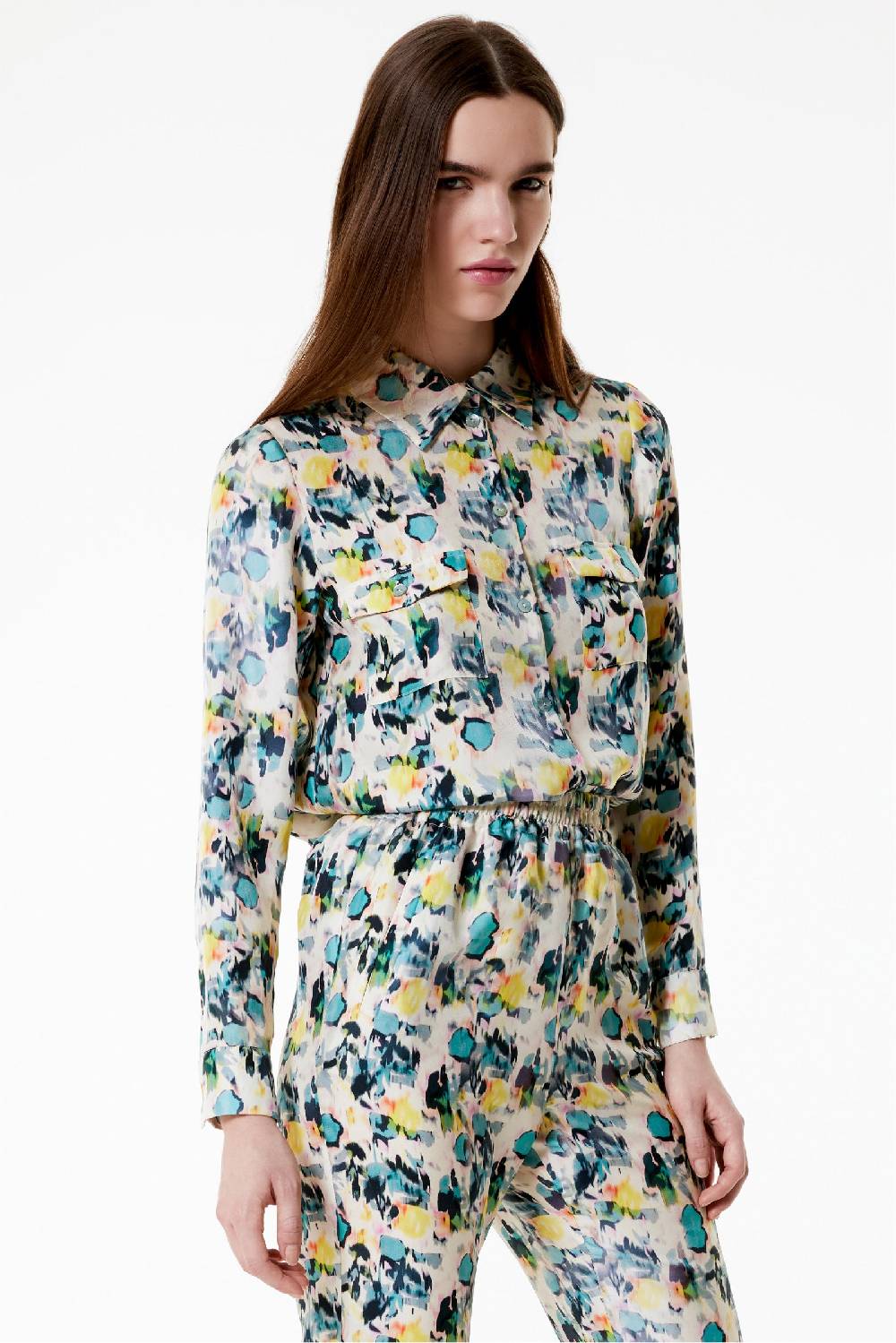 Kristina Ti OTTAVIA - Silk shirt Watercolor Hotsell