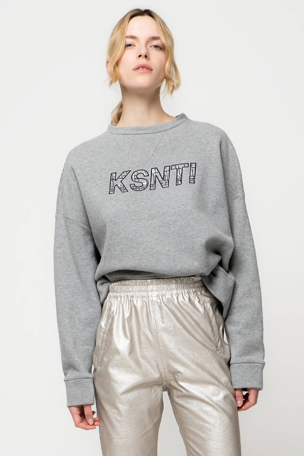 Kristina Ti HARPER - Silver sweatshirt Offerta