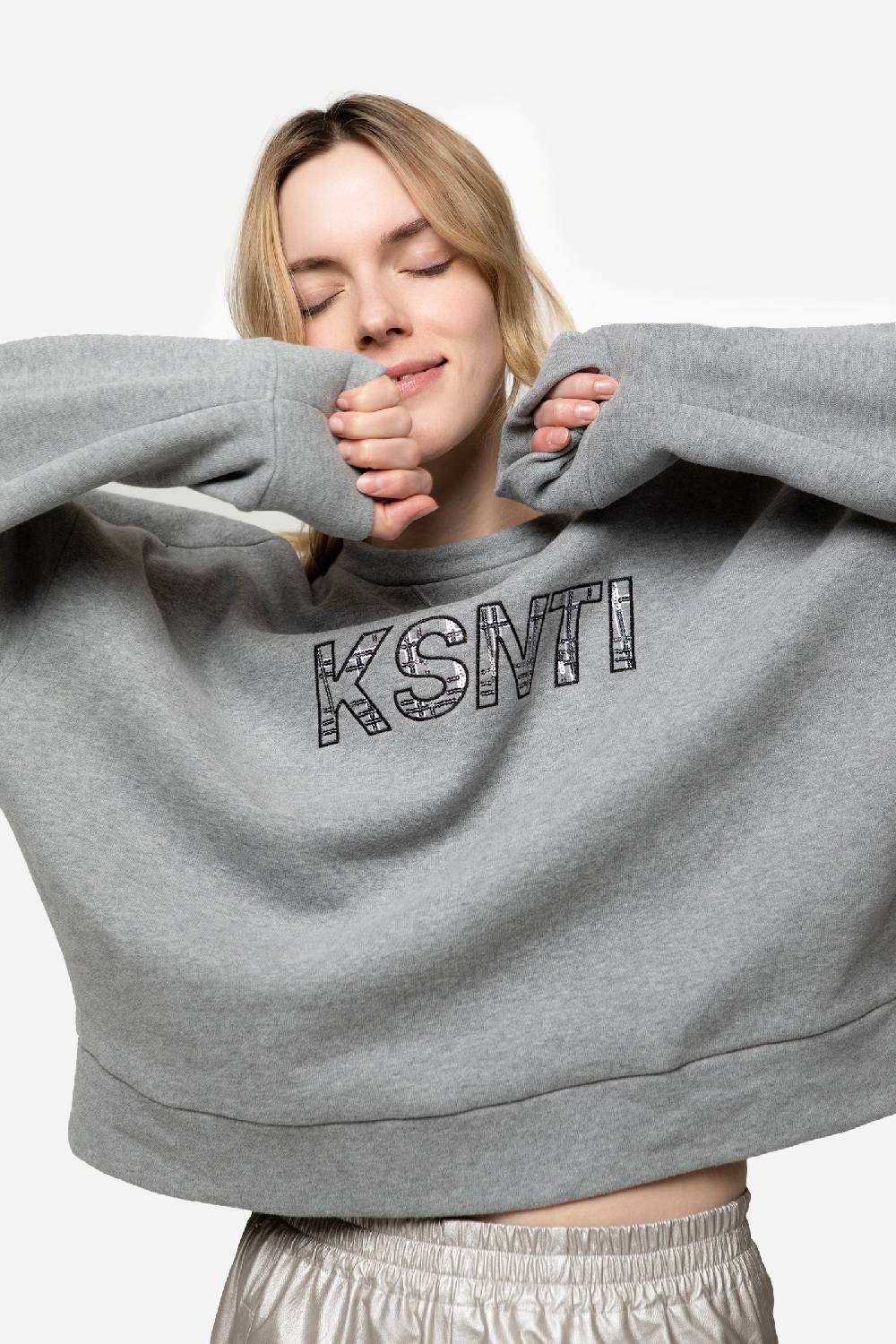 Kristina Ti HARPER - Silver sweatshirt Offerta