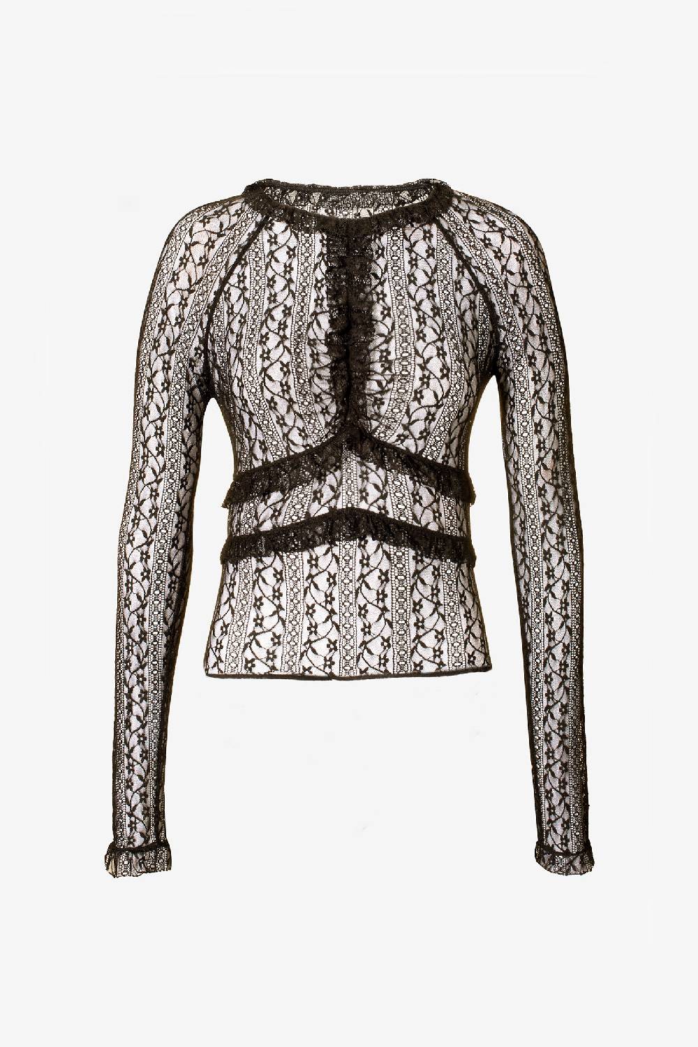 Kristina Ti HOLLY - Undress lace crew-neck T-shirt Italy