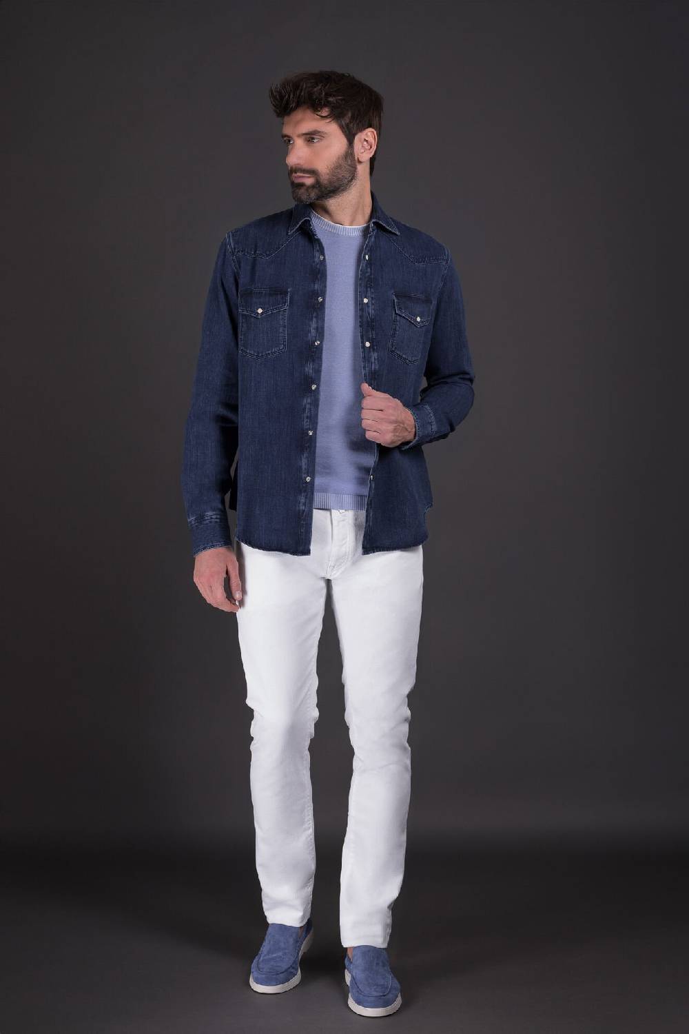 Moorer Camicie LARRIE-32 LIGHT DENIM Saldi