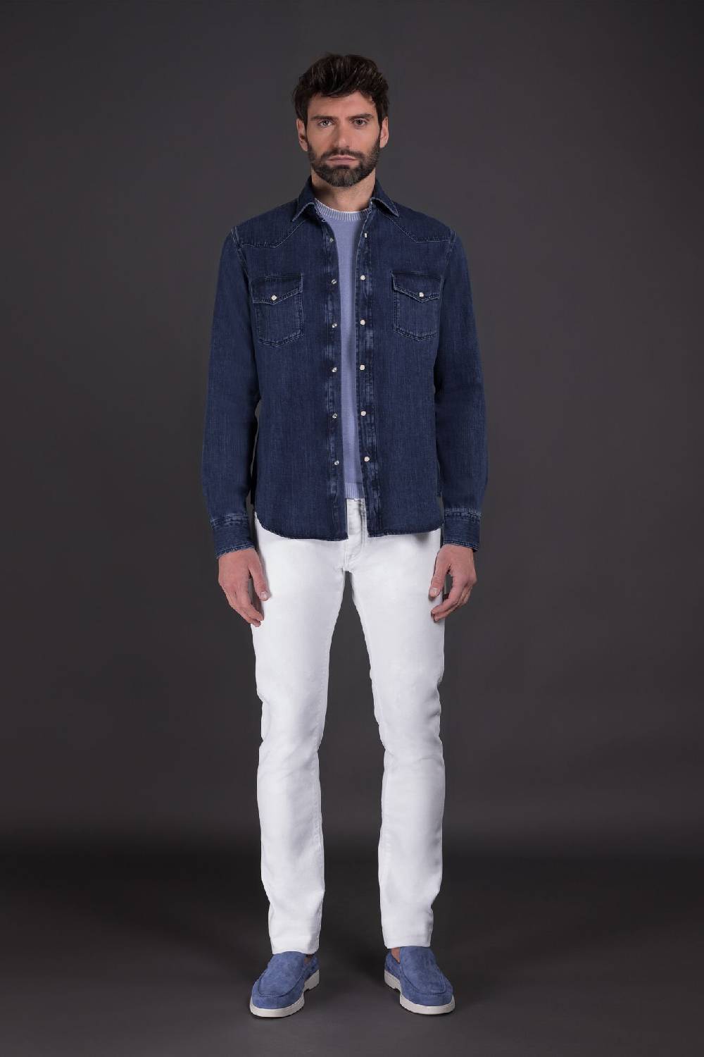 Moorer Camicie LARRIE-32 LIGHT DENIM Saldi