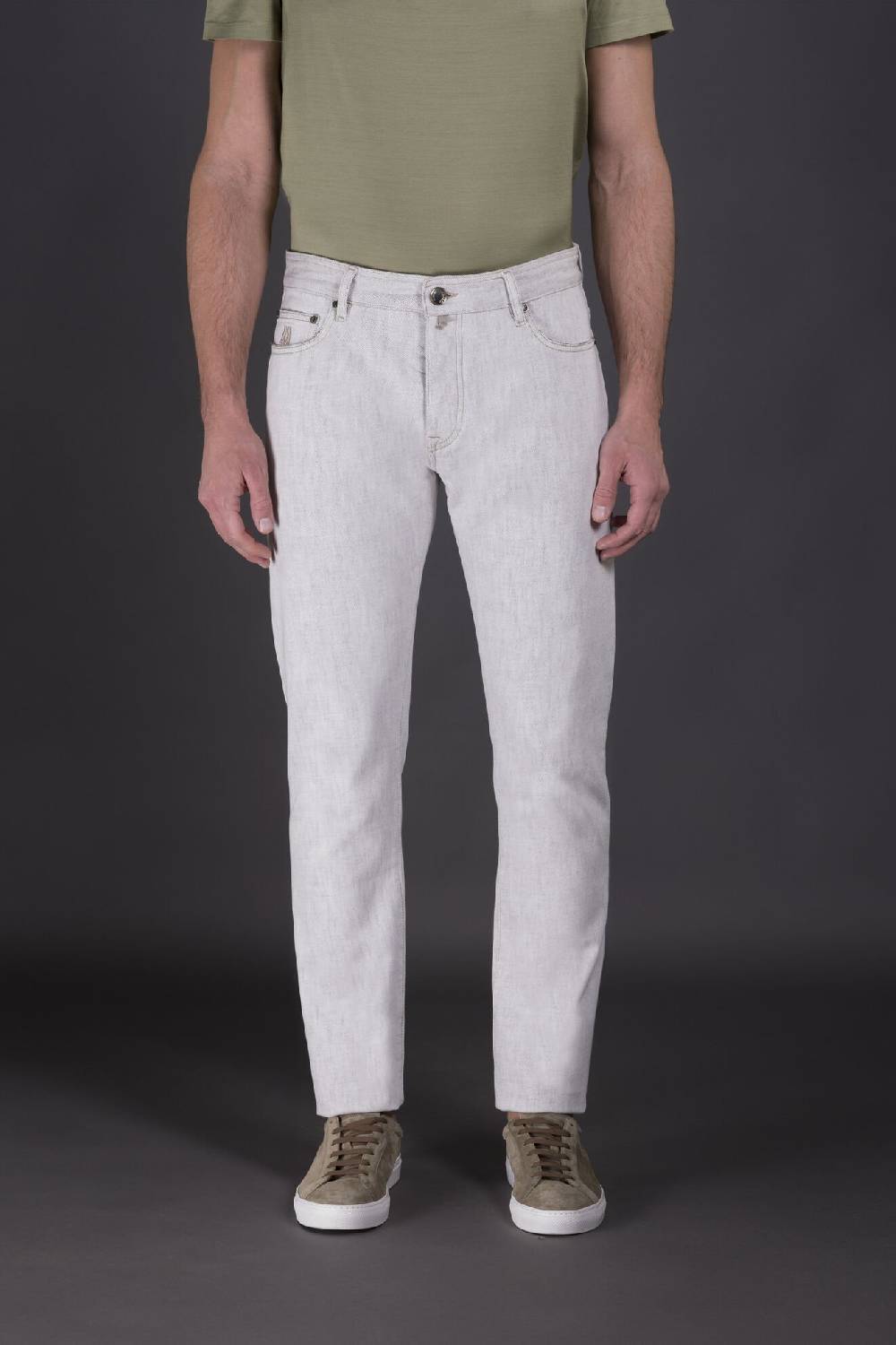 Moorer Pantaloni PAVEL-73 WHITE In Saldo