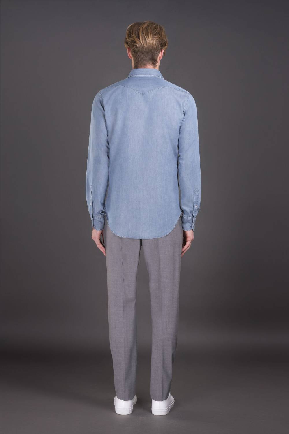 Moorer Camicie HAROLD-65 LIGHT DENIM Italy