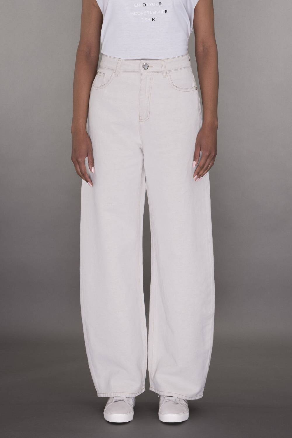 Moorer Pantaloni BLANCHE-25 ECRU Fino al 60% di sconto