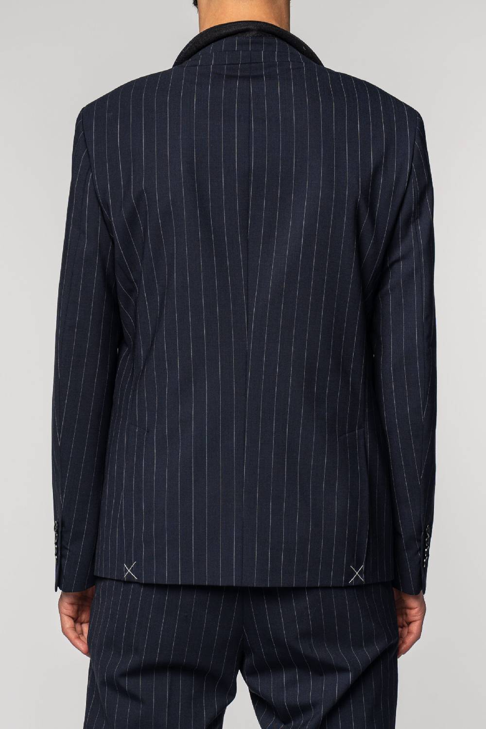 Officina 36 Abito in tela fresco lana gessata blu Online