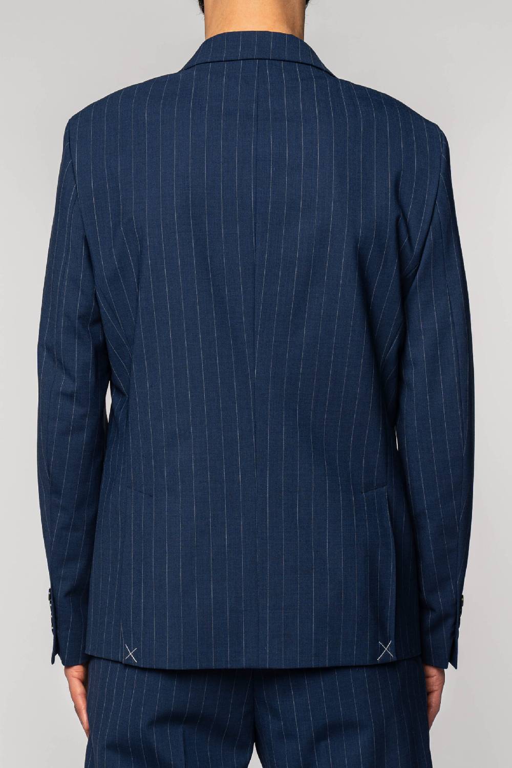 Officina 36 Abito in tela fresco lana gessata color denim Offerte