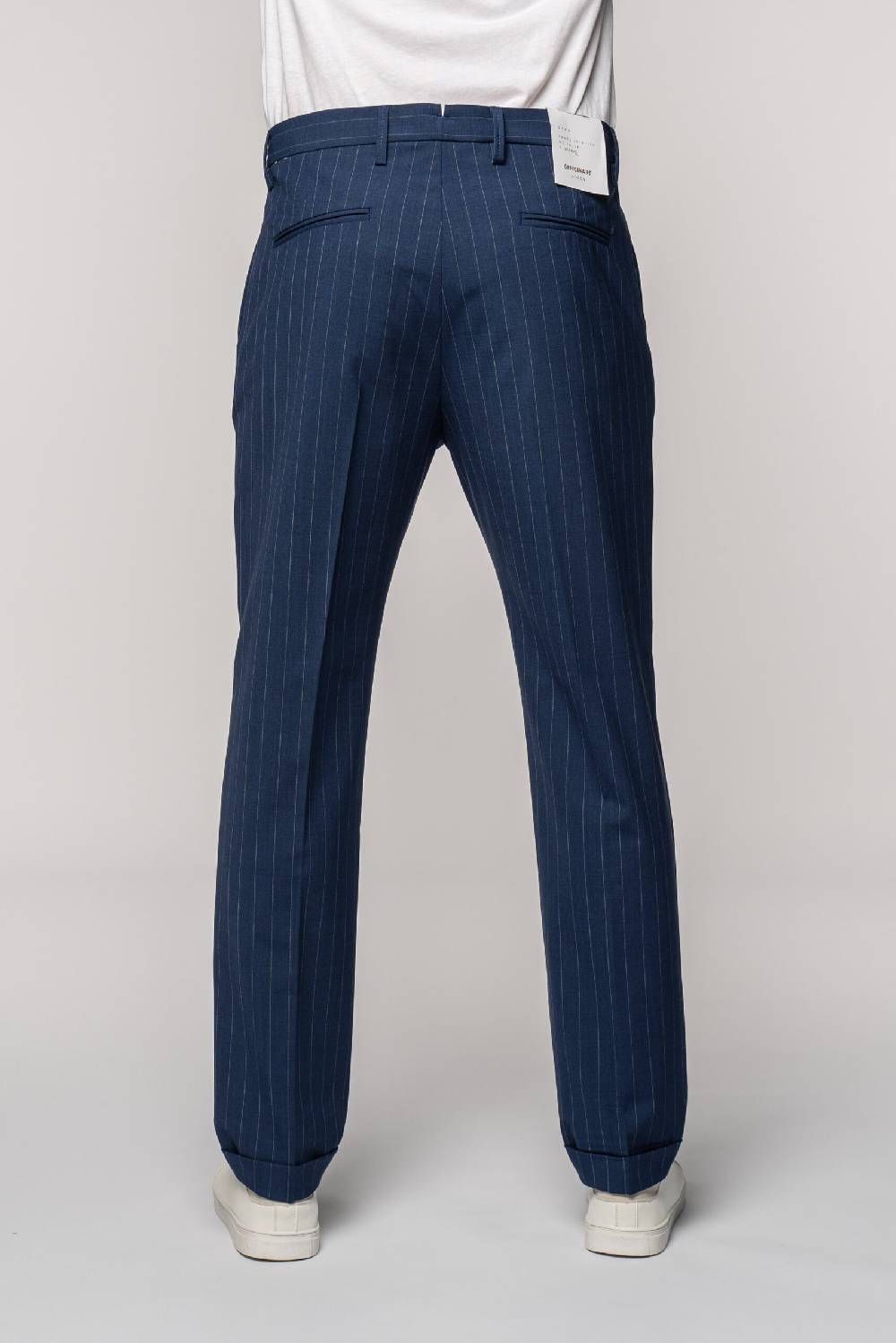 Officina 36 Abito in tela fresco lana gessata color denim Offerte