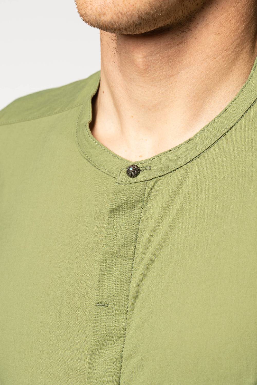 Officina 36 Camicia in mussola verde salvia Nuova