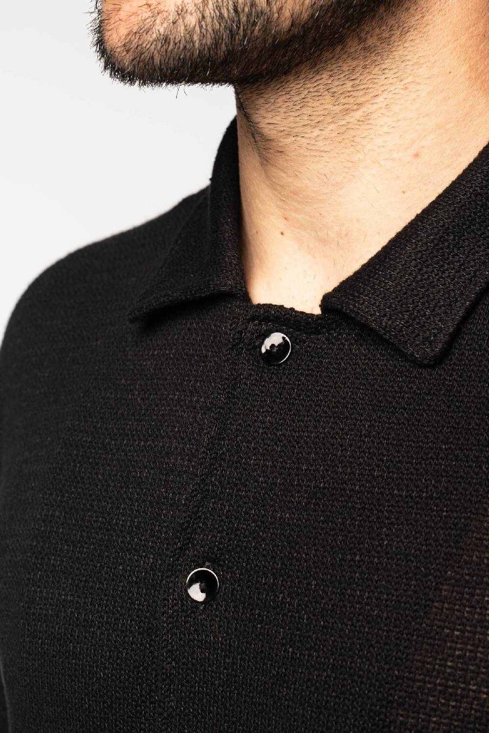 Officina 36 Camicia nera in jersey Soddisfazione Garantita