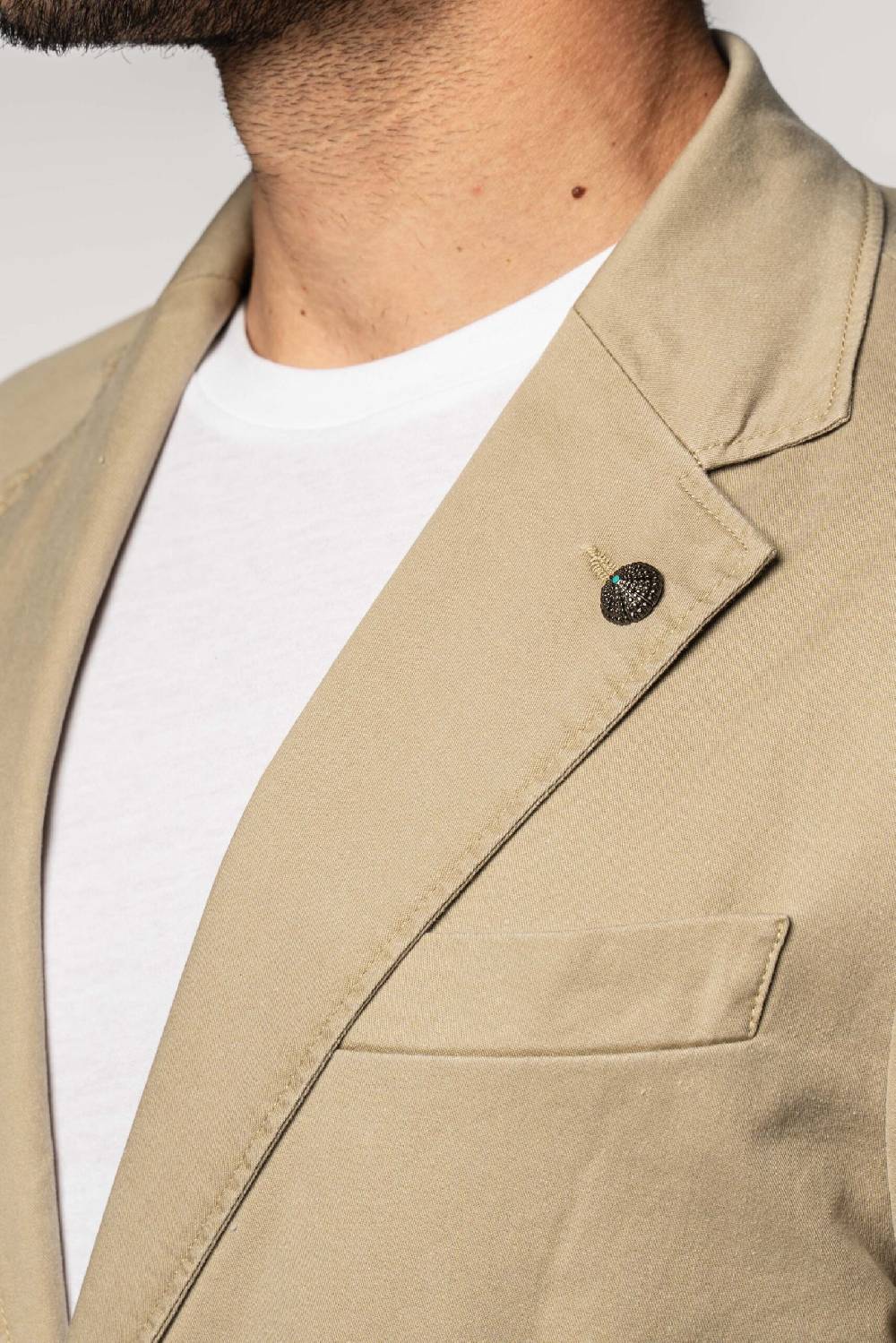 Officina 36 Giacca in gabardina delavè beige Offerta