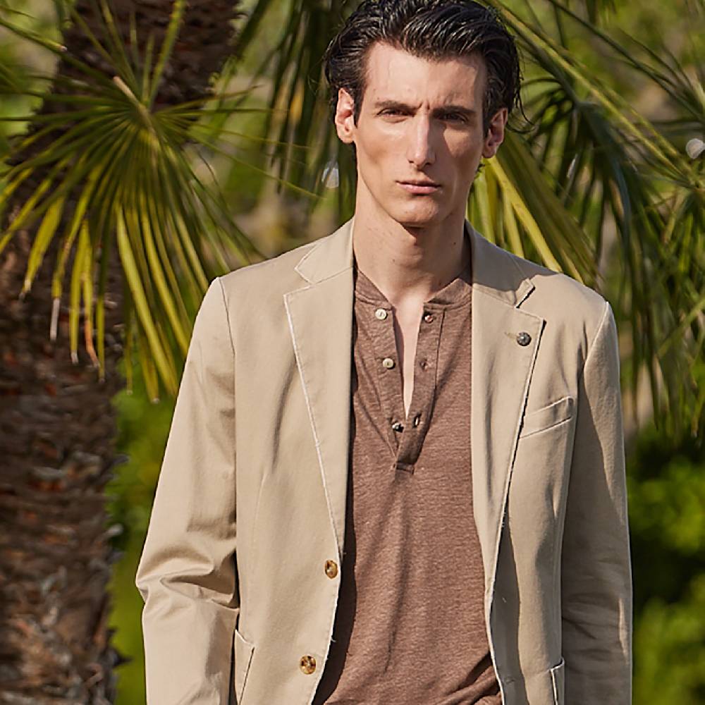 Officina 36 Giacca in gabardina delavè beige Offerta