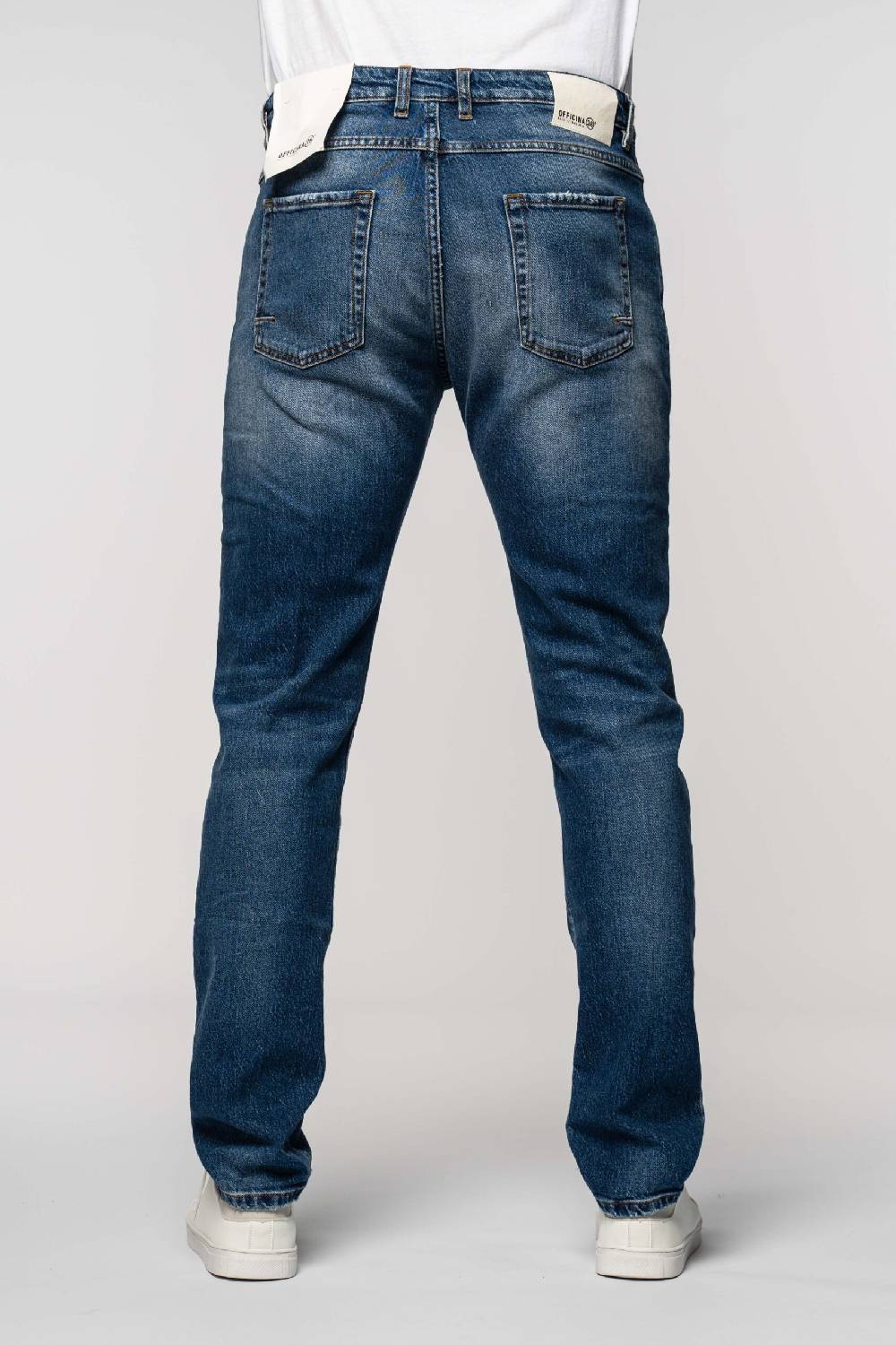 Officina 36 Jeans in denim blu con lavaggio chiaro Negozio