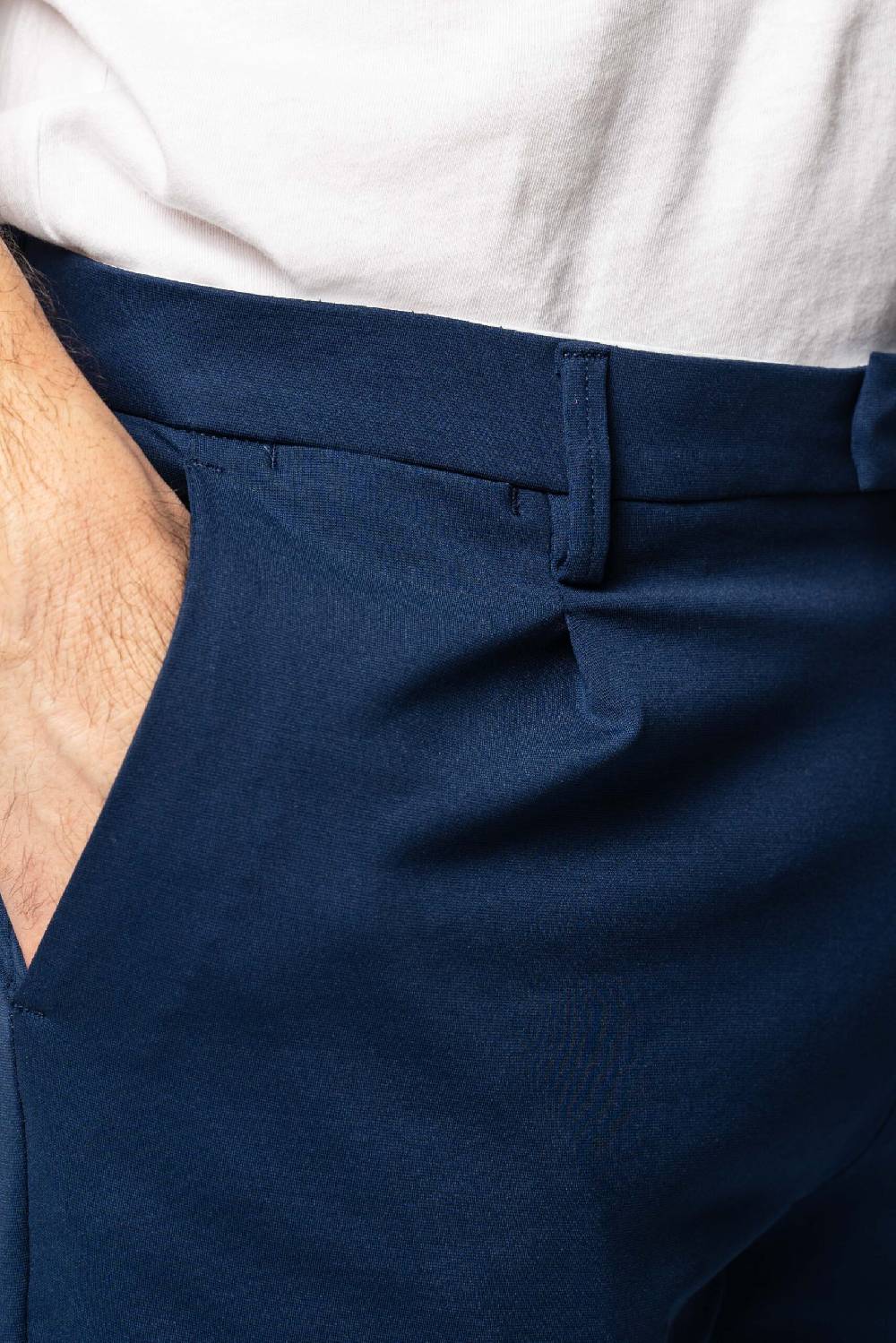 Officina 36 Pantaloni in punto milano color denim Italy