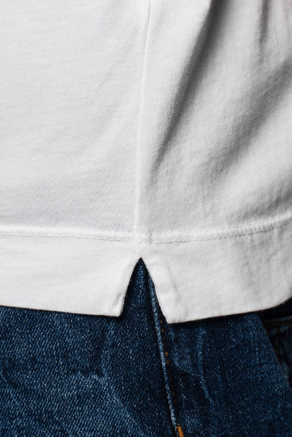 Officina 36 T-shirt bianca in jersey con taschino a contrasto Vendita