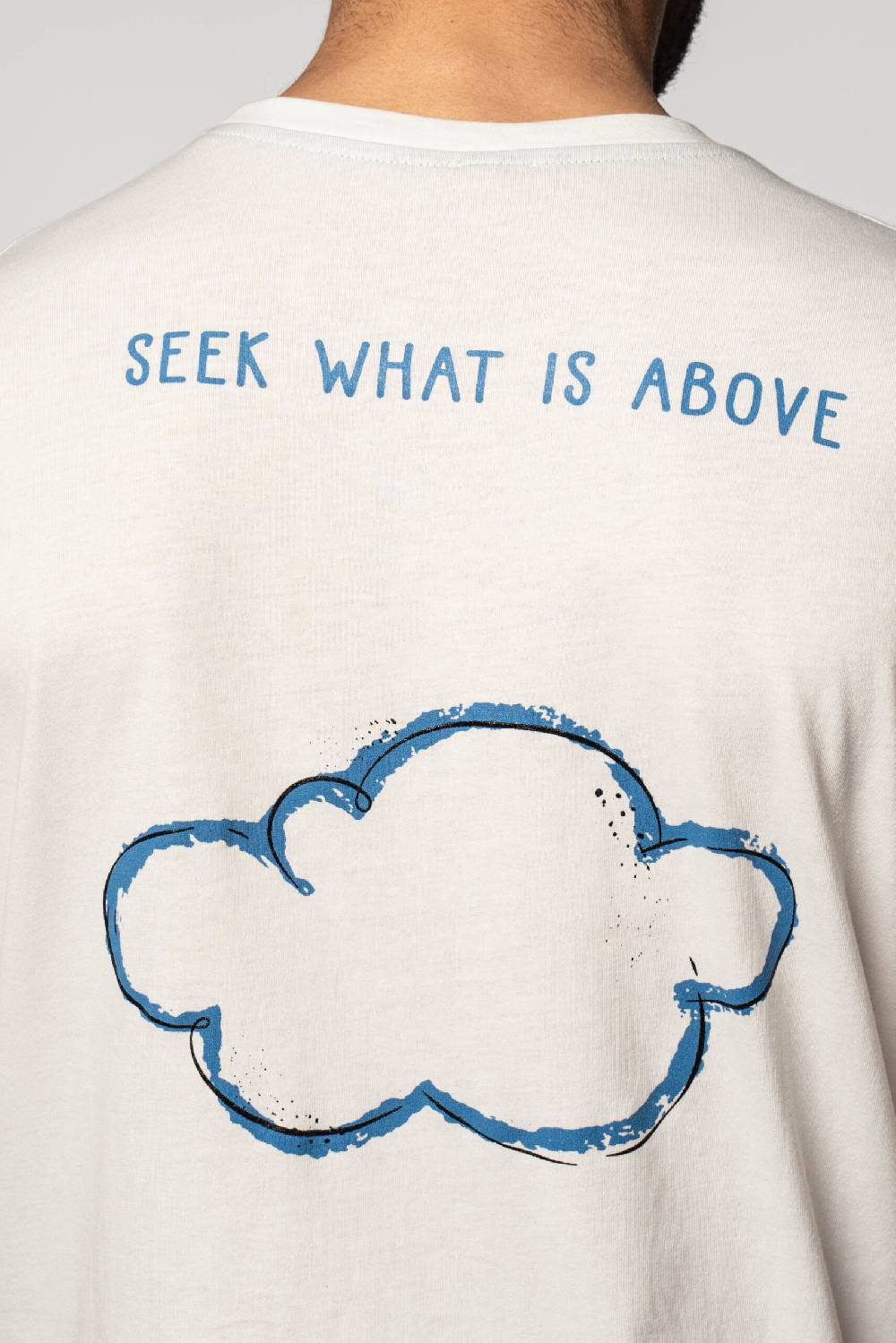 Officina 36 T-shirt in jersey con stampe color latte Pezzi Unici