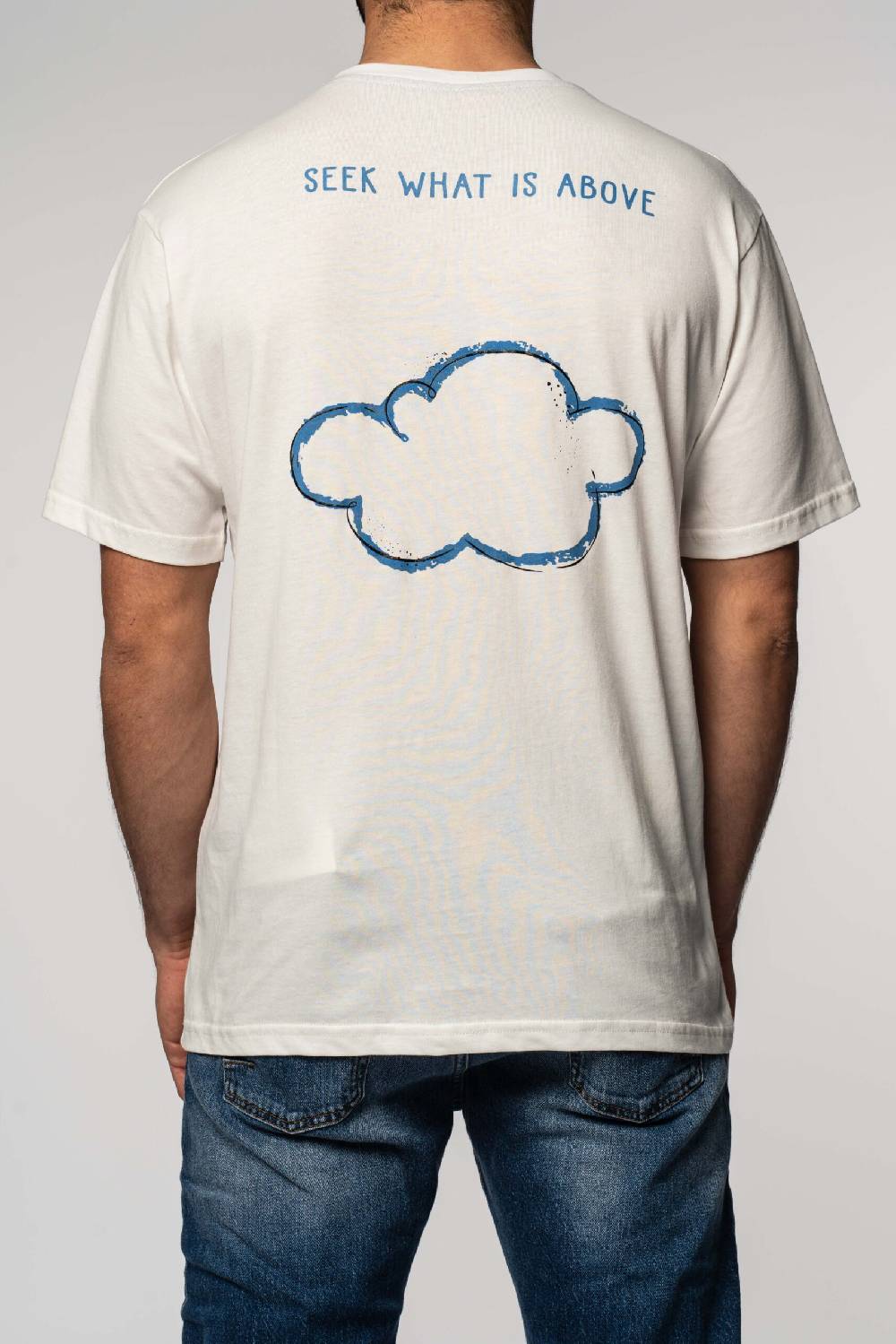 Officina 36 T-shirt in jersey con stampe color latte Pezzi Unici