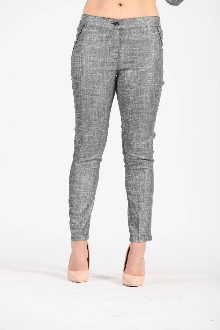 Oltre Tempo Pantalone capri con profili ai lati effetto lamè Shopping Online