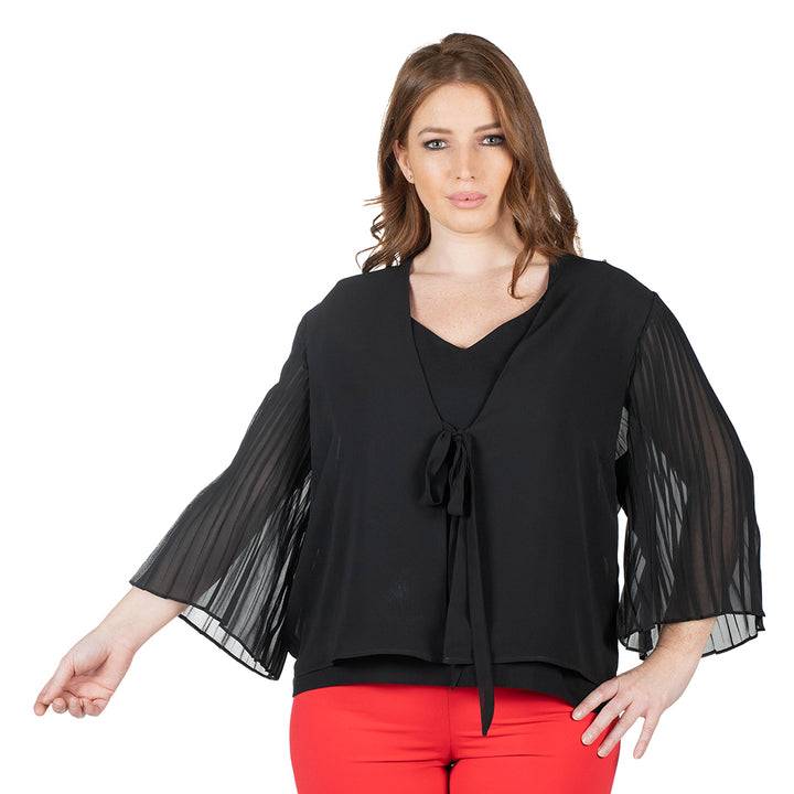 Oltre Tempo Coprispalle georgette chiffon con maniche ampie Shopping Online