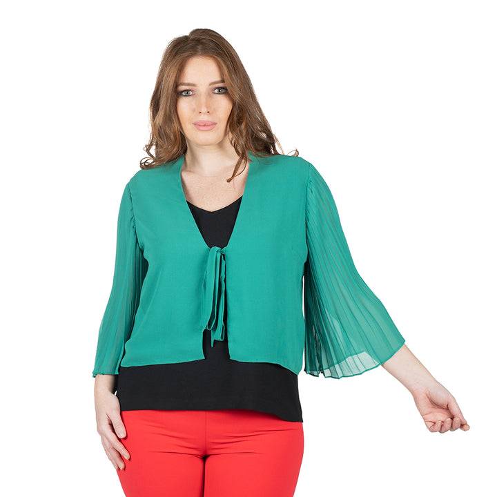 Oltre Tempo Coprispalle georgette chiffon con maniche ampie Shopping Online