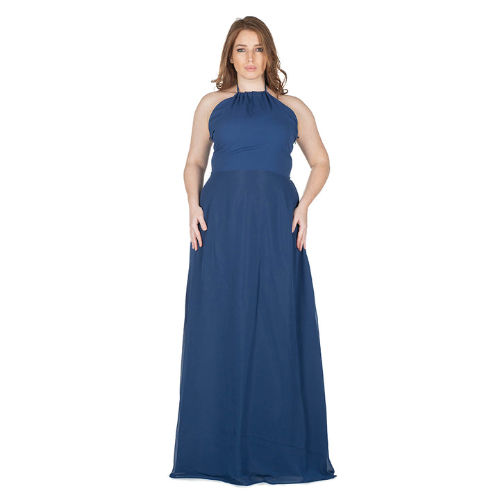 Oltre Tempo Vestito lungo in georgette chiffon Vendite Flash